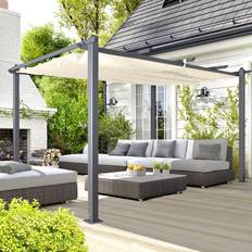 Oseasons Acorn Aluminium 4M Pergola Gazebo In Creamy