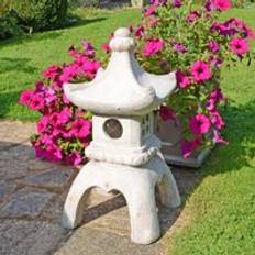 Pagoda Lantern Large 63Cm Weathered Light Stone