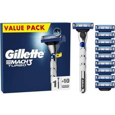 Gillette Mach3 Turbo Men's Razor 9 Razor Blade Refills, 3 Blades for a Smooth Shave, Fits All Mach3 Handles