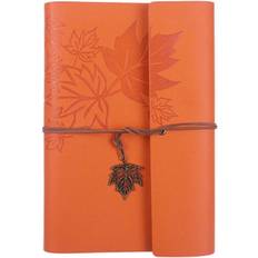 Brown Notepads J&Y Orange A5 Maple Leaf Notebook