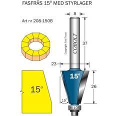 Cobolt Elverktygstillbehör Cobolt Cobolt Fasfräs m lager 15 grad F=25