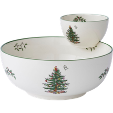 Keittiötarvikkeet Spode Kulho Chip n Dip Christmas Tree Valkoinen