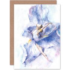 Blue Cards & Invitations Wee Blue Coo Dancing Girl Painting Greeting Card