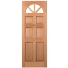 Doors LPD Carolina Unfinished Hardwood 6P Cured Glass (40x210cm)