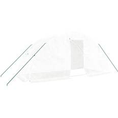 vidaXL Drivhus Med Stålstel 10 m² 5x2x2.3 m Hvid