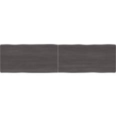 Møbler vidaXL Naturlig Kant Behandlet Træ Mørkebrun 160 x 40 x 2-6 cm