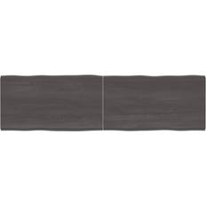 Møbler vidaXL Naturlig Kant Behandlet Træ Mørkebrun 180 x 50 x 2-4 cm