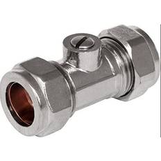 Plumbing Isolating Valve CxC 15mm Chrome Plated