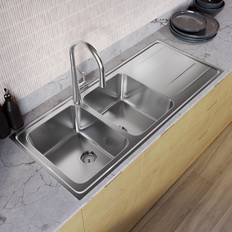 Rectangular Kitchen Sinks Enza Double Bowl Inset Kitchen