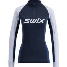 Fitness Undertrøyer Swix RaceX Classic Half Zip W - Dark Navy/Lake Blue