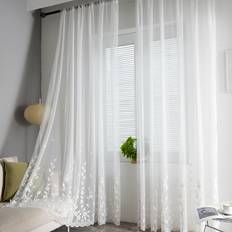 Gardiner & Tillbehör Shein Flower Embroidery Single Panel Curtain