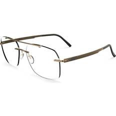 Silhouette Glasses & Reading Glasses Silhouette Venture 5558 7520 Gold Size (Frame Only) Blue Light Block Available