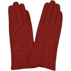 Red Gloves Eastern Counties Leather Button Detail Gloves Red