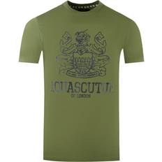 Aquascutum 3XL T-shirts Aquascutum Bold London Aldis Brand Logo Army Green T-Shirt