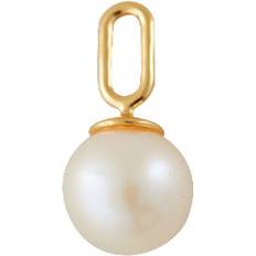 Design Letters bokstäver Pearl Drop Pendant 8mm 18K Gold Plated Silver