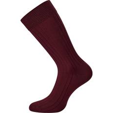 Natur - Unisex Sokker Egtved bambussokker med rib, bordeaux, 45-48