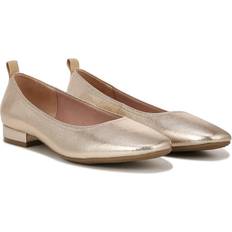 Gold - Women Ballerinas LifeStride Women's Cameo Medium/Wide Flat Shoes Platino Gold Faux Leather