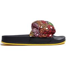 La DoubleJ Women's Treccia Printed Slides Brown Multicolor Sandals