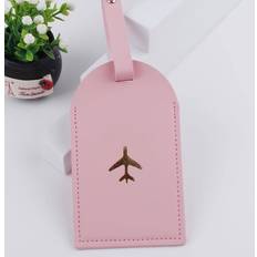 Fashionable Gold Foil Airplane Travel Luggage Tag Card Holder Suitcase Tag