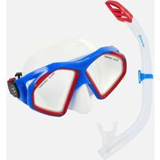 Conjuntos de esnórquel Aqua Lung Sport Kit Snorkel Hawkeye Combo Transparente,Azul Adulto One