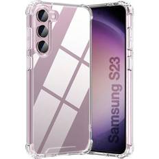 Shein Protect Your Samsung Galaxy With Our Transparent Shockproof Phone Case Perfect Fit For S8/S9/S10/S10 PLUS/S23/S22/S21/S20 FE 5G, Thick Airbag Cover