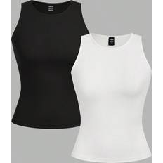 XXS Tank Tops Shein Casual Round Neck Slim Fit Tank Tops - Women's
