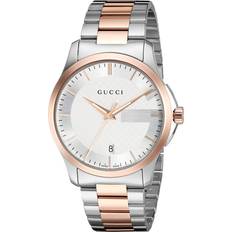 Gucci Horloges Gucci YA126473 herenhorloge Zilver en roségoud One Size