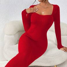 Polyamide - Women Dresses Shein Casual Women'S Solid Color Sweater Dress