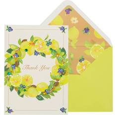 Giallo Biglietti & Inviti Lemon Wreath Thank You Card