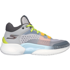 Skechers Men Basketball Shoes Skechers Men's SKX RESAGRIP Basketball Gray/Yellow Synthetic/Textile/Metal Hyper Burst Gray/Yellow