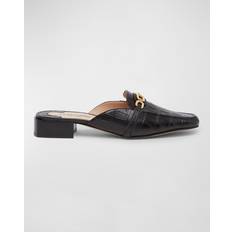 Low Shoes Tom Ford Whitney croc-effect leather slippers black