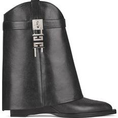 Givenchy Shark Lock leather ankle boots black