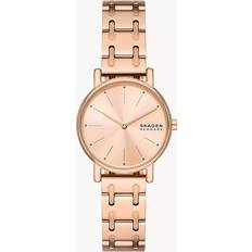 Unisex Wrist Watches on sale Skagen Signatur Lille Two-Hand Rose Gold Bracelet Rose Gold