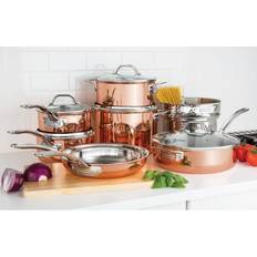 Cookware Viking 13-Piece Tri-Ply Copper Cookware Set with lid