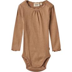 Wheat Rød Bodyer Wheat Langærmet Rib Body Lotta Berry Dust