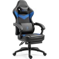 Dowinx Blue Gaming Chairs Dowinx Dowinx Gaming Chair with Pocket Spring Cushion, Breathable PU Leather Computer Chair High Back, Reclining Game Chair with Footrest and Massage