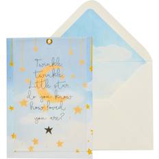 Bambino Biglietti & Inviti Celestial Newborn Greeting Card 'Twinkle Twinkle Moon'