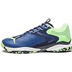 Unisex - White Racket Sport Shoes Puma Solarattack Rct Tennis Shoe - Navy/Fast Yellow/White