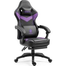 Dowinx Purple Gaming Chairs Dowinx Dowinx Gaming Chair with Pocket Spring Cushion, Breathable PU Leather Computer Chair High Back, Reclining Game Chair with Footrest and Massage