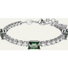 Swarovski Green Bracelets Swarovski Matrix Round & Emerald Cut Tennis Bracelet in Rhodium Plated