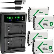 Camera Accessories Kastar Kastar 4-Pack NPBX1 Battery LTD2 USB Sony HDR-MV1