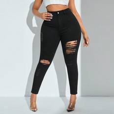 XXL Jeans Shein Plus Ripped Skinny Jeans