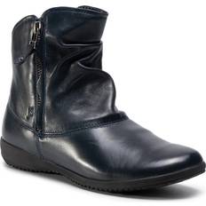 'Naly 24' Twin Zip Ankle Boots Dark Navy