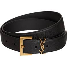 Saint Laurent 3cm Ysl Leather Belt