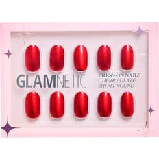 Glamnetic Press On Nails Cherry Glaze Short Bright Glaze