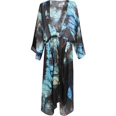 Mehrfarbig Badeanzug Cover Ups & Sarongs MONA SWIMS Silk beach cover-up kimono MULTICOLOUR