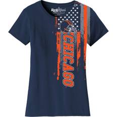 Soccer T-shirts RAWSOME T-SHIRTS Women's Football USA Flag T-Shirt Chicago Navy