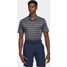 Adidas Men Polo Shirts Adidas Two-Color Striped Polo Shirt Black Mens