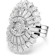 Swarovski Idyllia Ring, set 3 blandade snitt, skal, vit, rodiumpläterad, Kubisk zirkonia, Kristall