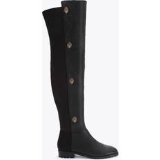 Kurt Geiger Women High Boots Kurt Geiger London Women's Boots Black Flat Leather Shoreditch